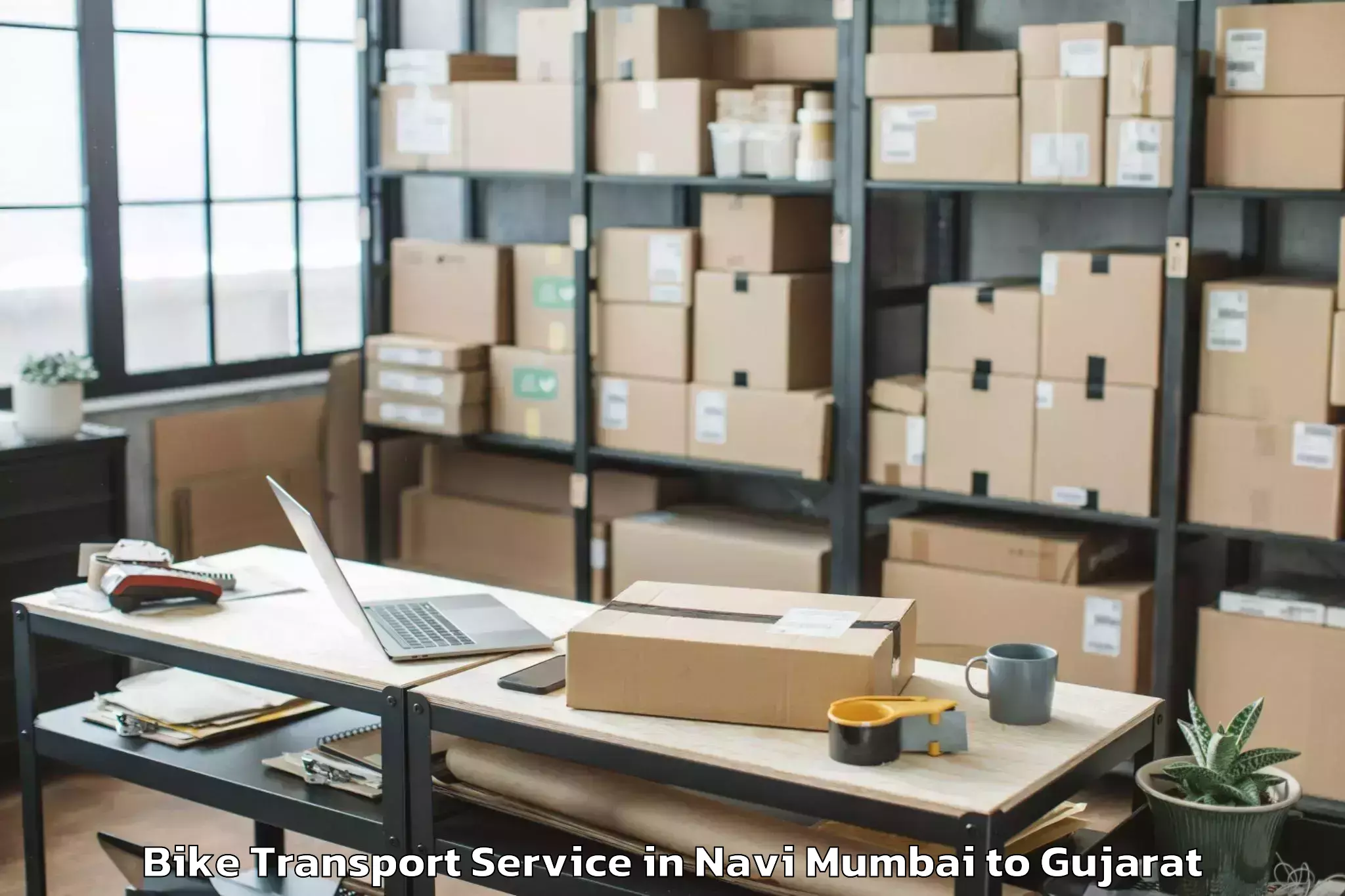 Expert Navi Mumbai to Girgadhada Bike Transport